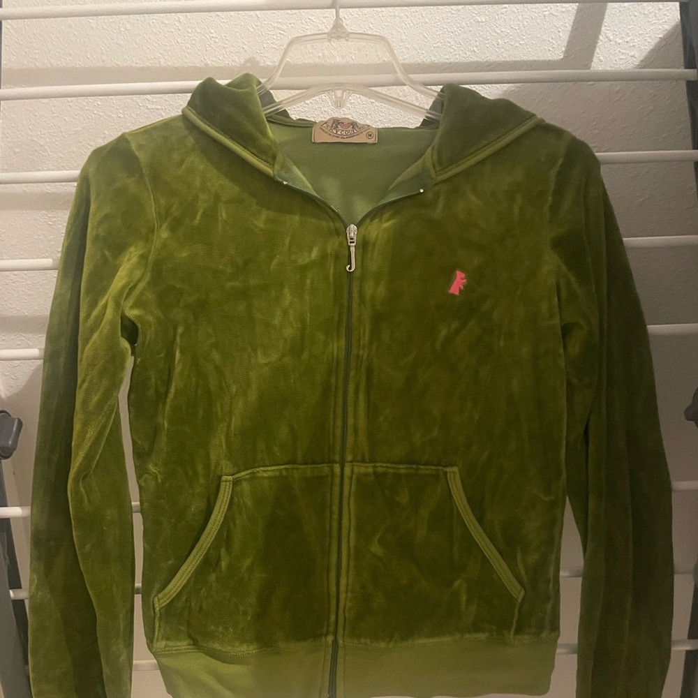 Juicy couture green vintage velour jacket